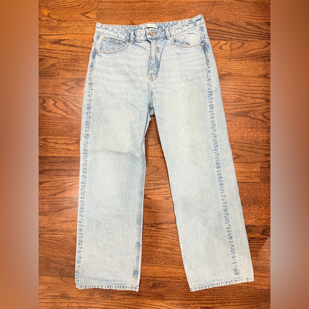 Zara Light Blue High Waisted Denim Jeans